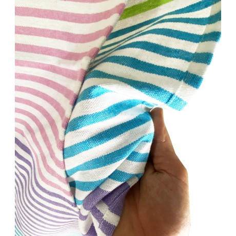 Serviette de plage fouta avec rayures colorées