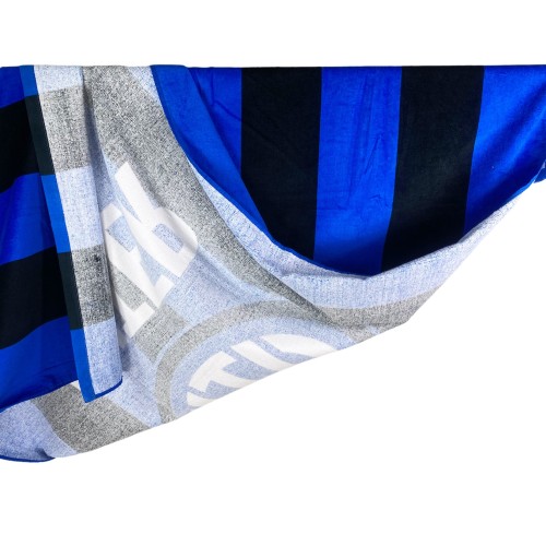 INTER SPORT BEACH TOWEL size LARGE Cm. 90 X 170 ORIGINAL international WITH BACKPACK CARRY and postcard