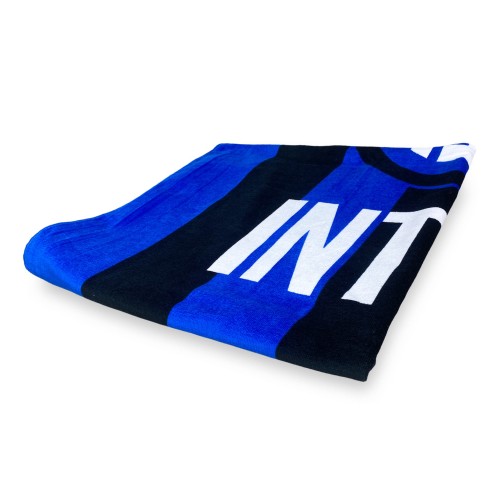 TELO MARE sport INTER misura GRANDE Cm. 90 X 170 ORIGINALE internazionale CON zaino PORTATELO e cartolina