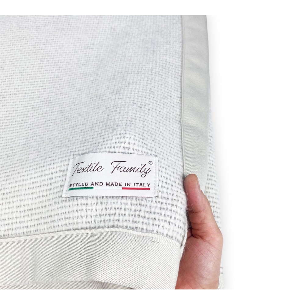 COPERTA Estiva LEGGERA IN LANA MERINO FINE E ALPACA matrimoniale 2 PIAZZE