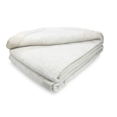 MANTA LIGERA DE VERANO EN FINA LANA MERINO Y ALPACA DOBLE 2 CUADRADOS