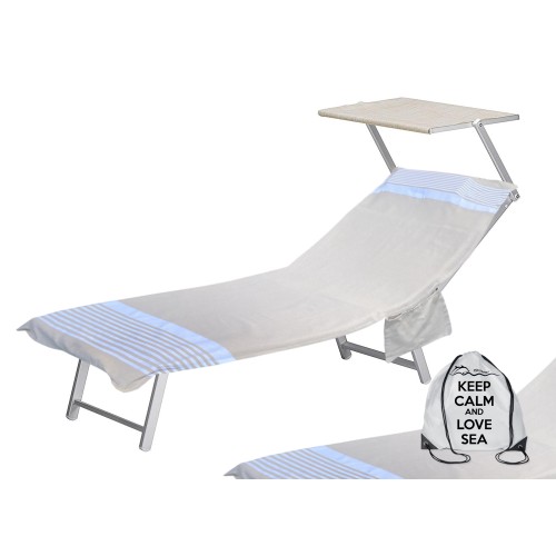 TOALLA DE PLAYA FOUTA BEIGE ALVIN ALGODÓN BEDDY BEACH © CON BOLSILLOS TAMAÑO CM. Mochila 75 X 195 y BEACH