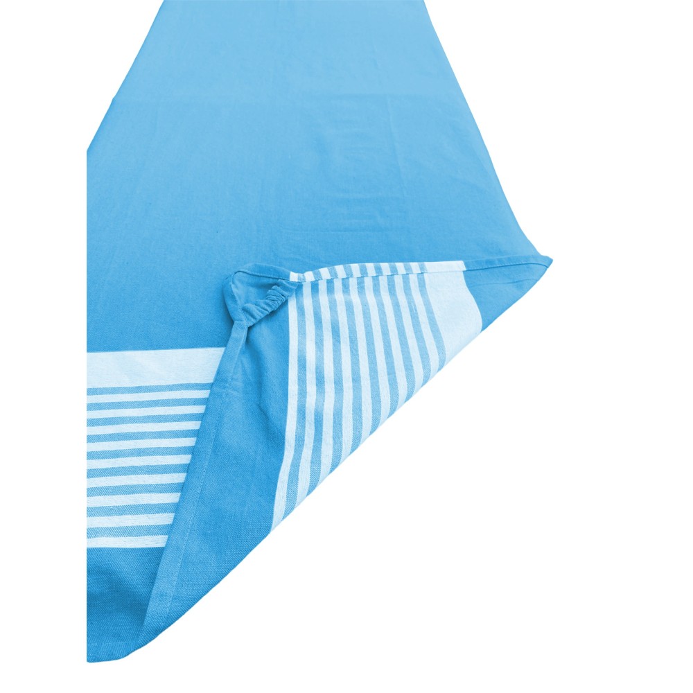 FOUTA BEACH TOWEL ALVIN BLUE COT in cotton BEDDY BEACH © WITH POCKETS SIZE CM. 75 X 195 and BEACH backpack