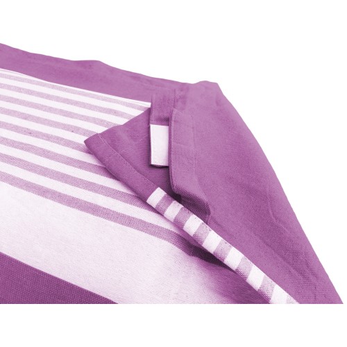SERVIETTE DE PLAGE FOUTA LIT ALVIN FUCHSIA coton BEDDY BEACH © AVEC POCHES TAILLE CM. 75 X 195 et sac à dos de plage