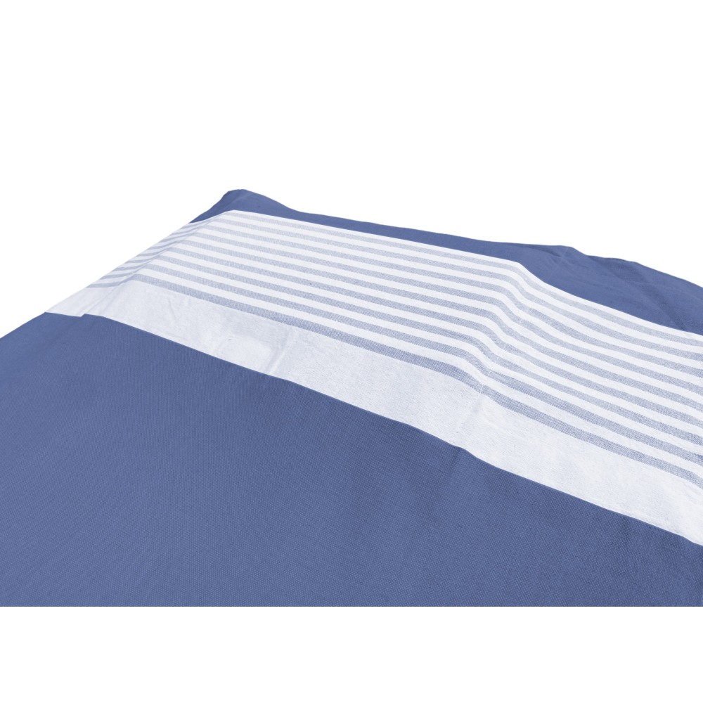 SERVIETTE DE PLAGE FOUTA ALVIN BLUE COTTON BEDDY BEACH © AVEC POCHES TAILLE CM. 75 X 195 et sac à dos de plage
