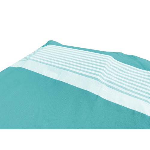 FOUTA BEACH TOWEL ALVIN SMERALDO SUN LOUNGER in cotton BEDDY BEACH © WITH POCKETS SIZE CM. 75 X 195 and BEACH backpack
