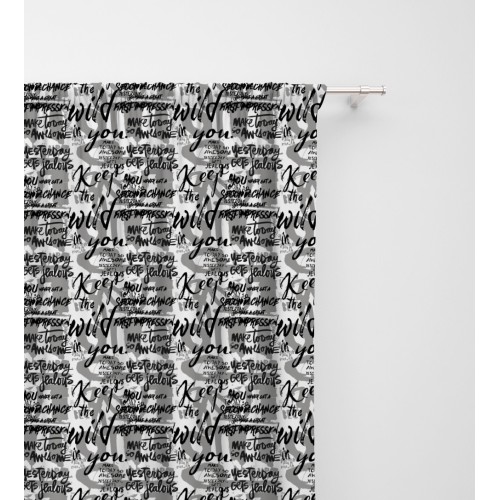 TENDA WRITTEN scritte Moderne cm. 140X280 Confezionata Made in Italy
