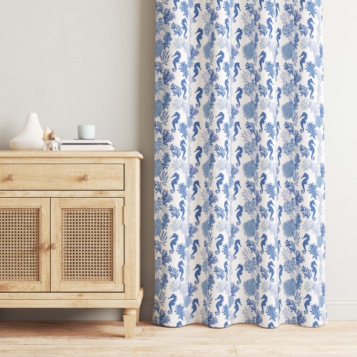 CORAL & BLUE SEAHORSE ZELT cm. 150X280 verpackt Hergestellt in Italien