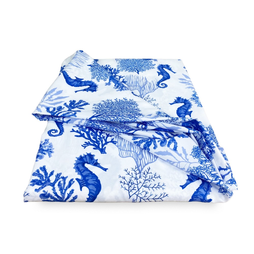 CORAL & BLUE SEAHORSE ZELT cm. 150X280 verpackt Hergestellt in Italien