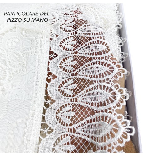 COUVRE-LIT EN DENTELLE MACRAMÉ BRODÉE CRÈME ET IDÉE DE MARIÉE DRAP DE LIT