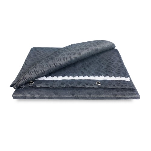 RIDEAU EXTÉRIEUR DIAMOND NET plombé en 8 tailles différentes combinées GRIS