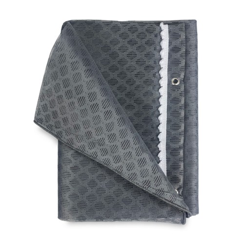 RIDEAU EXTÉRIEUR DIAMOND NET plombé en 8 tailles différentes combinées GRIS