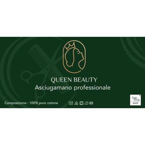 SERVIETTE SERVIETTE ÉPONGE ÉPONGE NOIR Coiffeur CM. 60X100 Reine Beauté