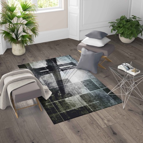 CARPET FANTASY HD chambre moderne et salon PONTE di BROOKLYN gris