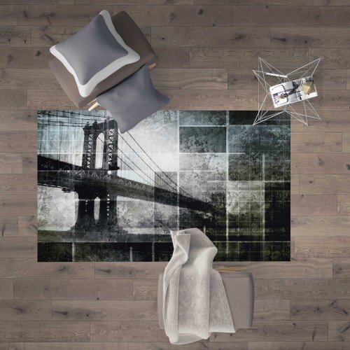 CARPET FANTASY HD chambre moderne et salon PONTE di BROOKLYN gris