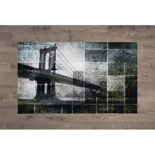 HD FANTASY RUG Modern Room and Sitting Room BROOKLYN BRIDGE Gray