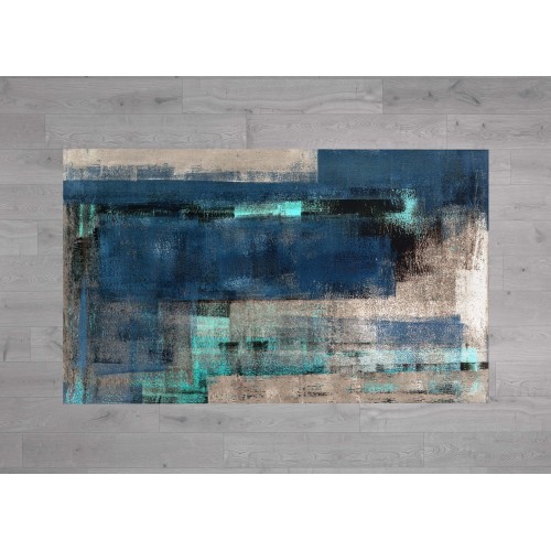 FANTASY HD RUG modern bedroom and living room ABSTRACT blue