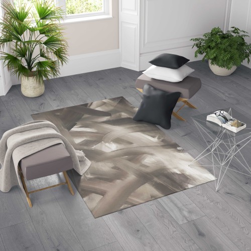 CARPET FANTASY HD chambre moderne et salon SPATOLATO gris colombe