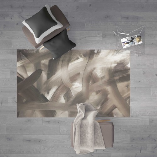 CARPET FANTASY HD chambre moderne et salon SPATOLATO gris colombe