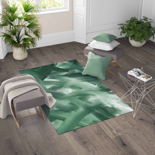 FANTASY HD RUG modern room and living room SPATULATO green
