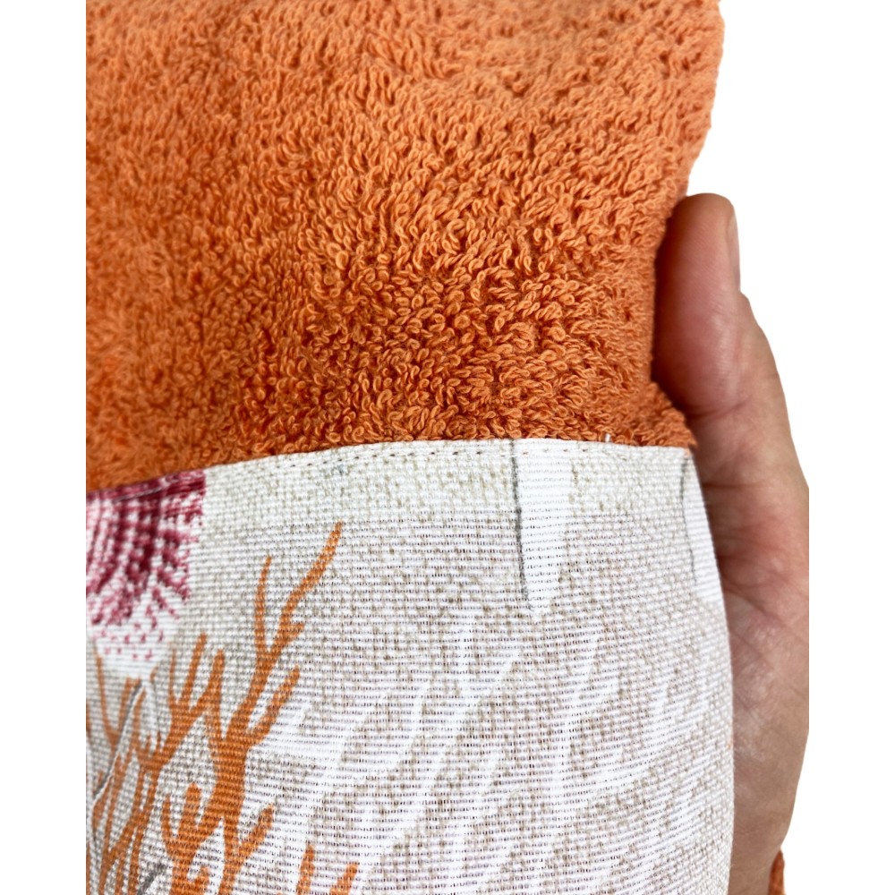 SET serviettes avec bordure RED CORALLI en pur coton Made in Italy