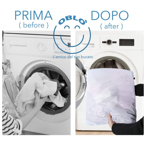 Sacs à linge OBLÒ maille fine avec fermeture à glissière pour LAVE-linge Linge