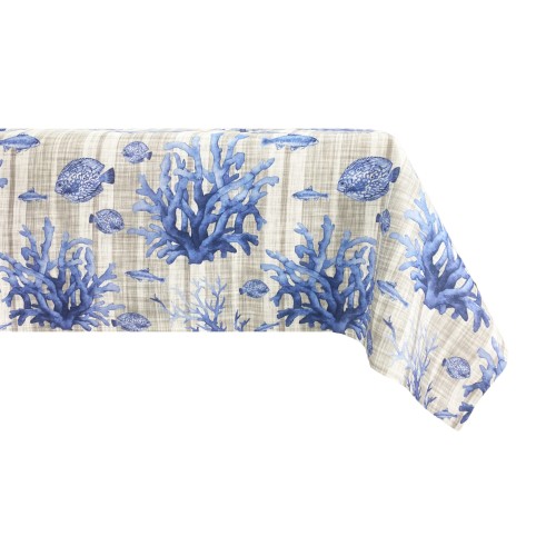 NAPPE RÉSISTANTE AUX TACHES RESINATA TORINO POISSON DE MER Mer bleu mer