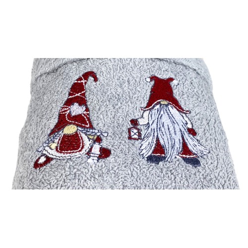 SET Tyrol Tyrol Serviettes ELFI ELFO Gris en Pur Coton