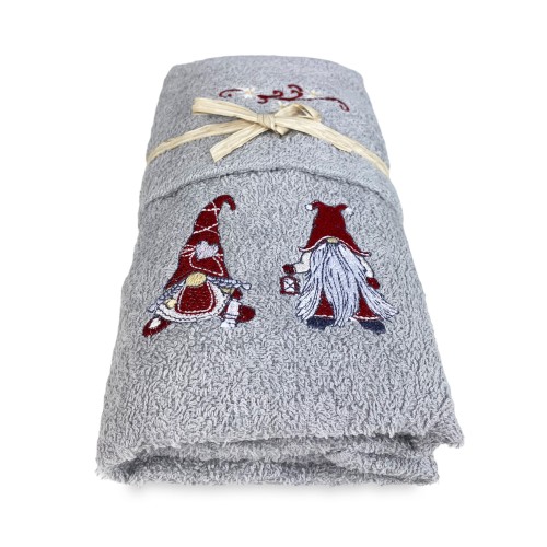 SET Tyrol Tyrol Serviettes ELFI ELFO Gris en Pur Coton