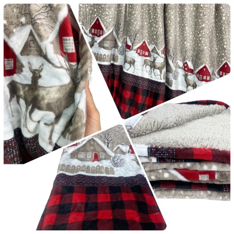 PLAID en soft SHERPA FLEECE...