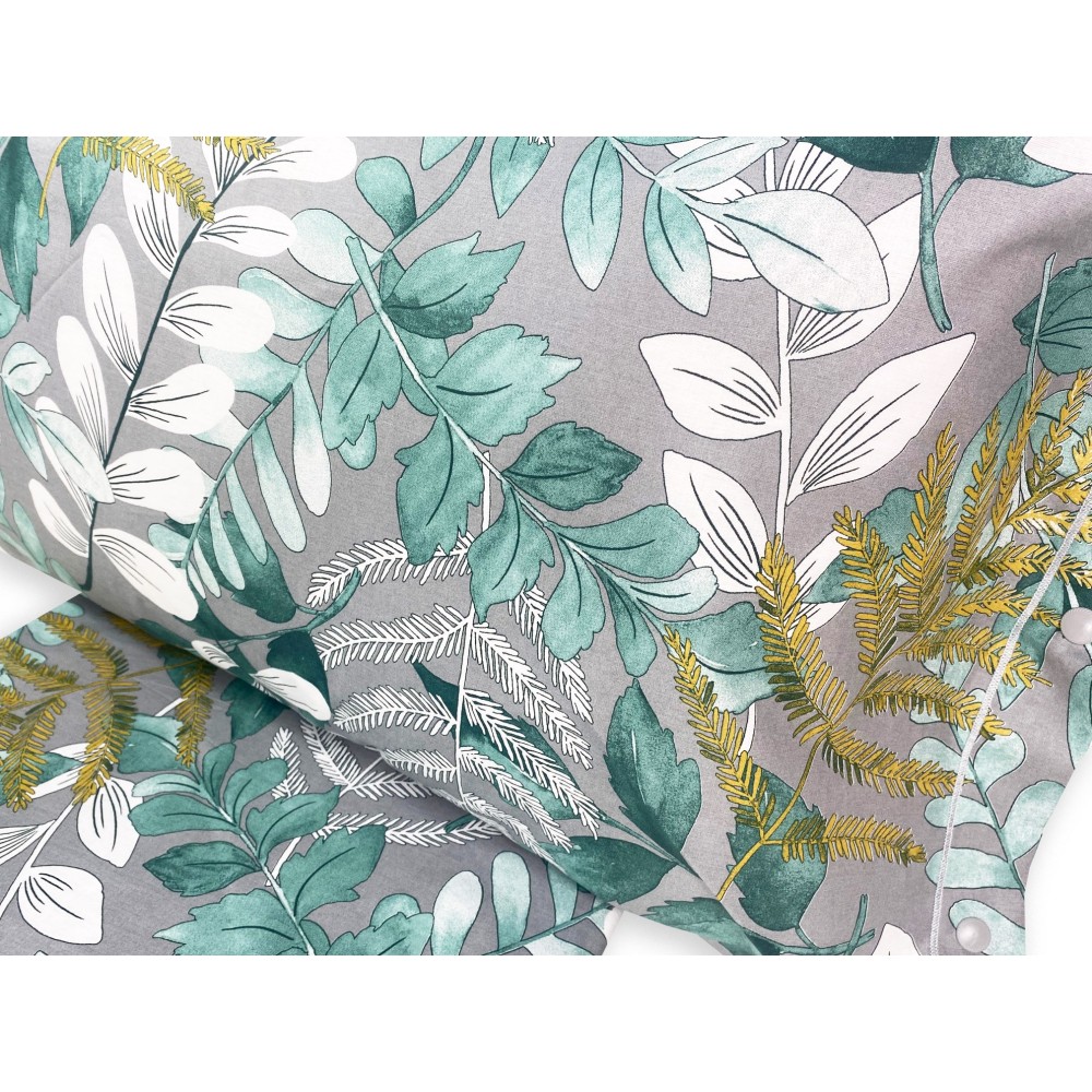 BETTBEZUG FOGLIA Verde aus reiner Baumwolle Made in Italy