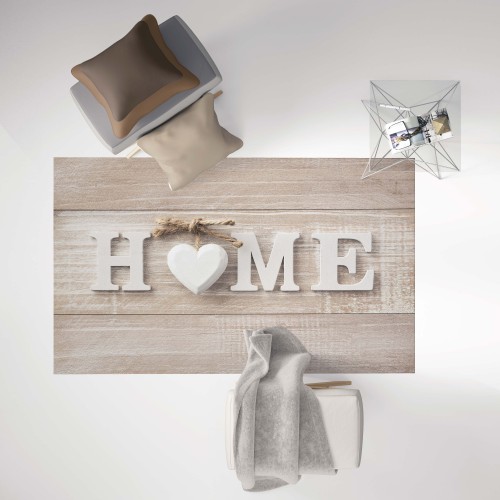 FANTASY HD TEPPICH modernes Schlafzimmer und Wohnzimmer SHABBY CHIC HOME weißes Herz