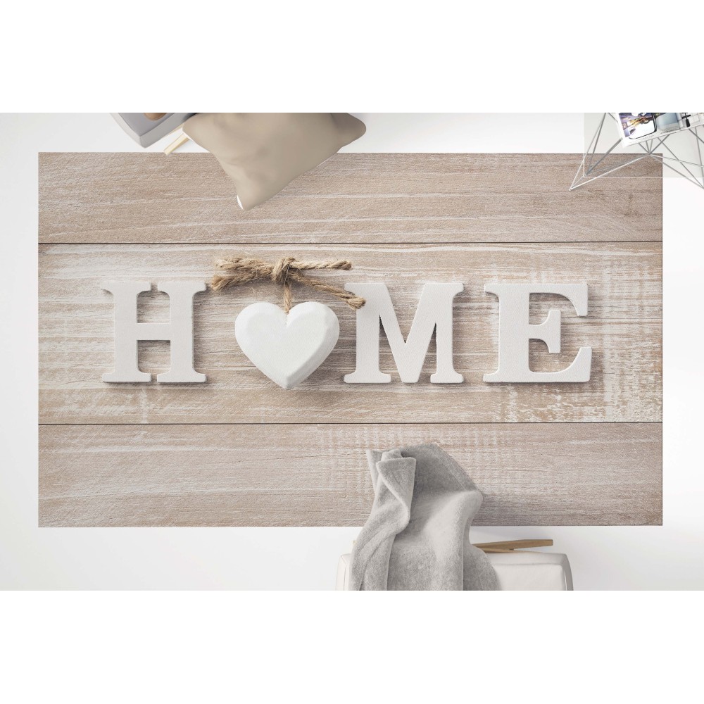 TAPPETO FANTASY HD moderno camera e salotto SHABBY CHIC HOME cuore bianco