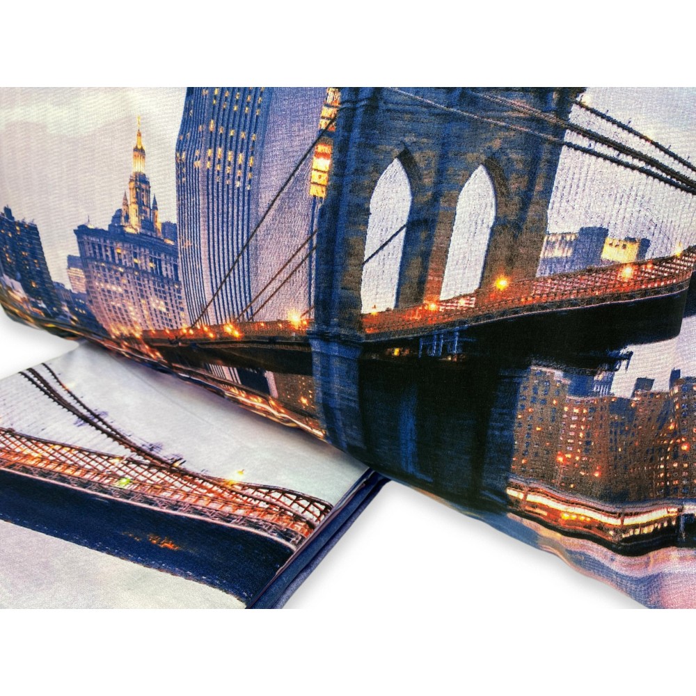 COLCHA DE CAMA IMPRESIÓN DIGITAL NEW YORK con bolsa KEEP DOUBLE 2 DOUBLE