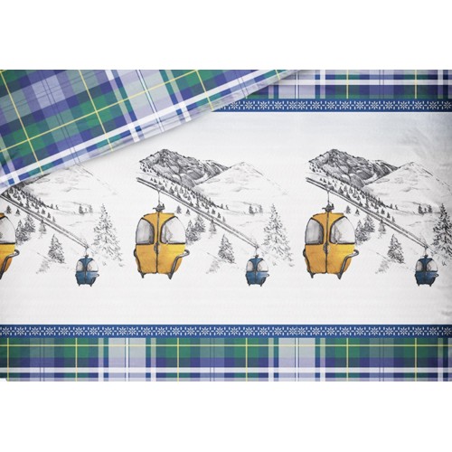 MAT COVER Alpina Blue en Pur Cotton Extra Double Face