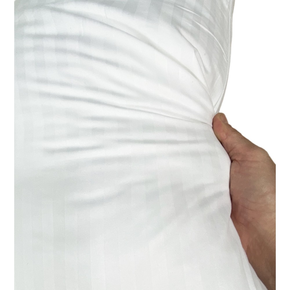 FEUILLE COMPLÈTE en microfibre souple COULEUR UNIE BLANC Double 2 CARRÉS pas de repassage