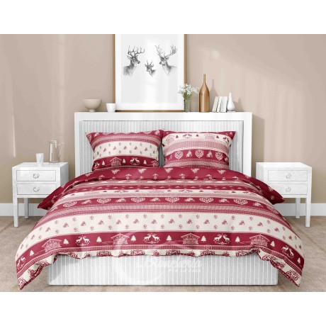 Tyrolean-style Tyrolean-style fleece winter sheet set in Tyrolean style flannel made of pure cotton