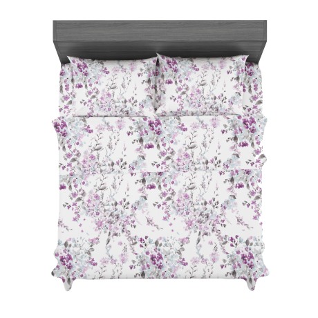 draps en peluche de fleurs roses