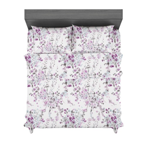 draps en peluche de fleurs roses