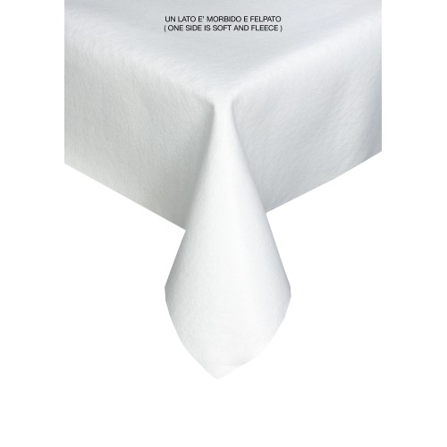 TABLE PROTECTOR BY THE METER UNDER TABLECLOTH H. 140 cm. WHITE TABLE PROTECTOR Made to MEASURE Non-slip rubberized with RUBBY© s