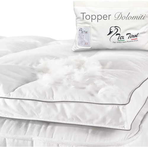 TOPPER for Goose Down Mattress TEX TIROL © DOLOMITI 50% Goose Down / 50% Goose Feather