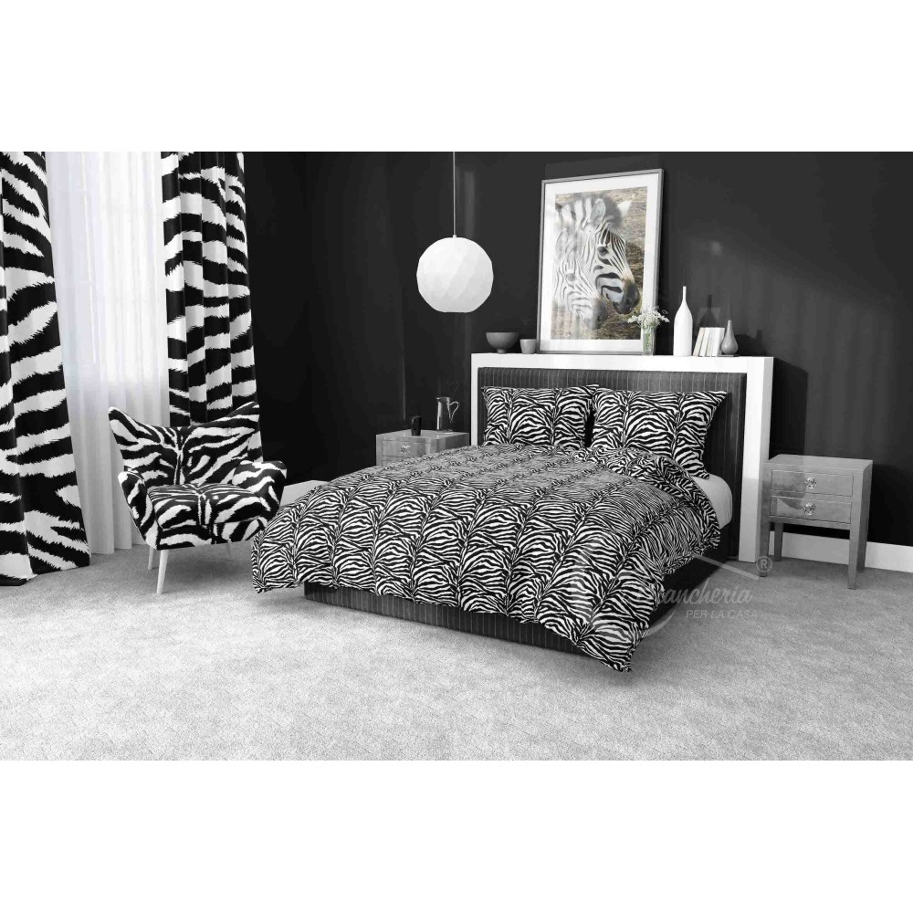 HOUSSE DE COUETTE ZEBRA noir et blanc SEXI