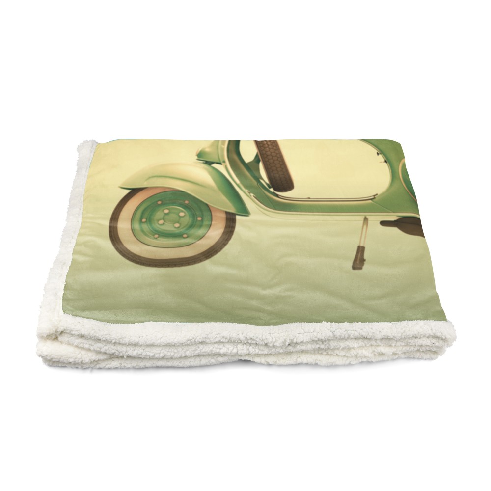 Manta de vellón a cuadros sherpa fantasía hd VESPA VINTAGE