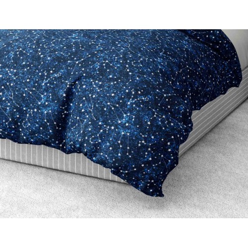 FUNDA NÓRDICA CONSTELLATION Azul en suave Microfibra Made in Italy