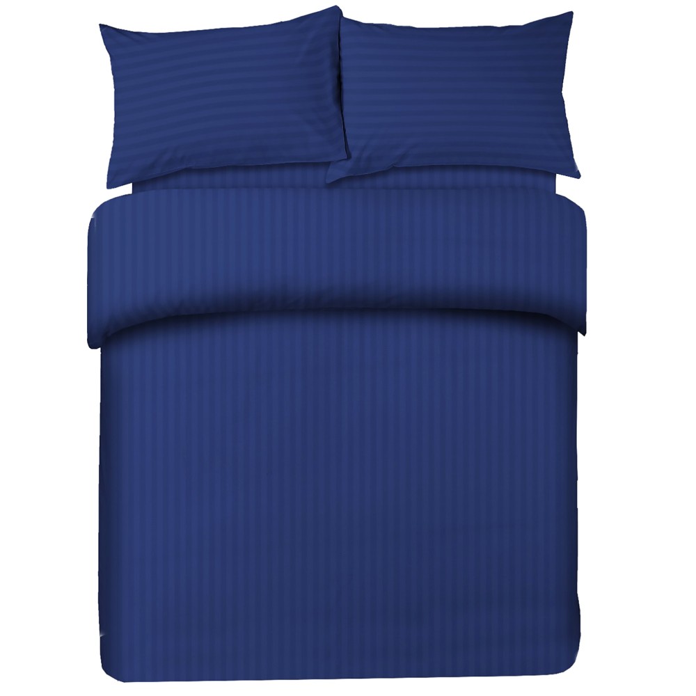 FUNDA NÓRDICA SATELLO Rayas en COLOR LISO Azul Doble cm. 250x200 milímetros