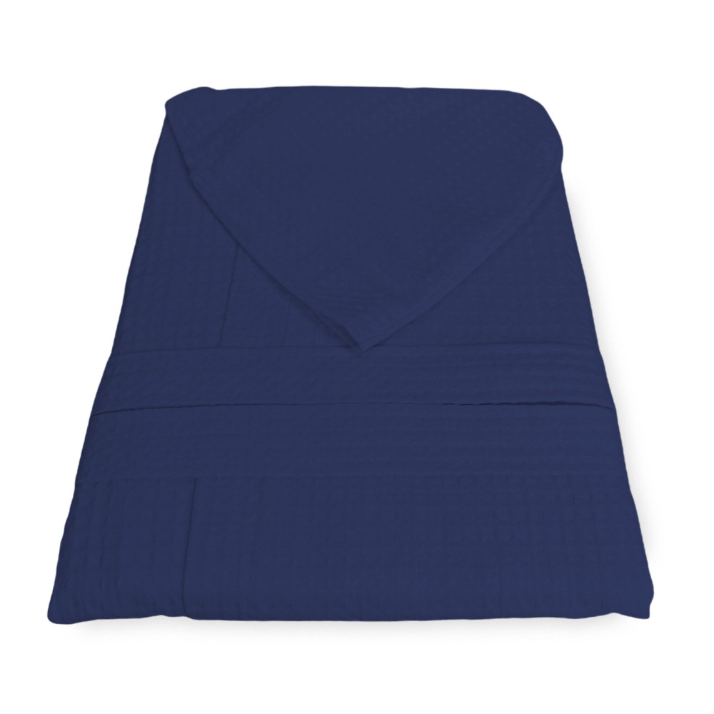 ACCAPPATOIO Nido Ape BEE© in Puro cotone con Cappuccio da Adulto BLU SCURO