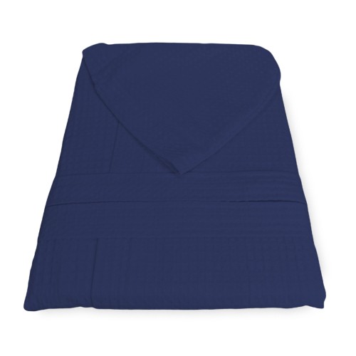 BEE Bee© Nest Bathrobe in Pure Cotton with Hood for Adults DARK BLUE