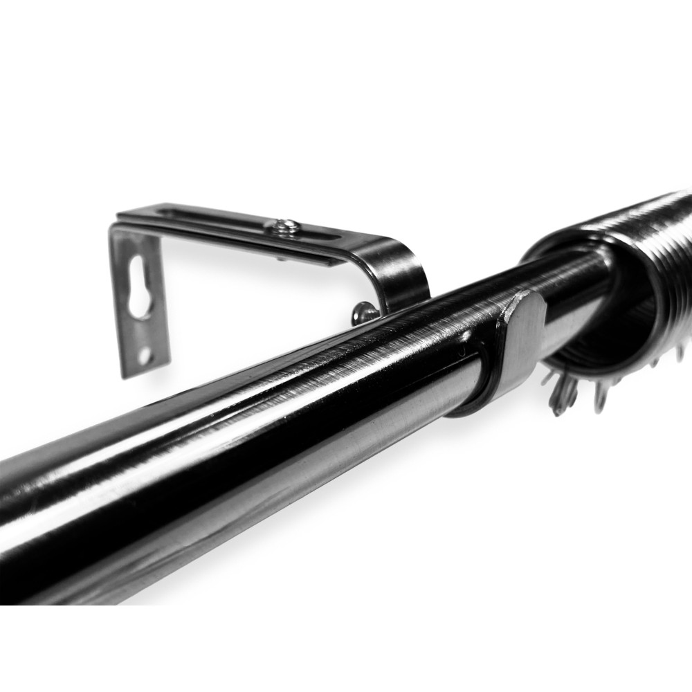 STAHLSTANGE für verstellbaren VORHANGDURCHMESSER 19 MM. Komplett mit RINGEN mod. Diamant