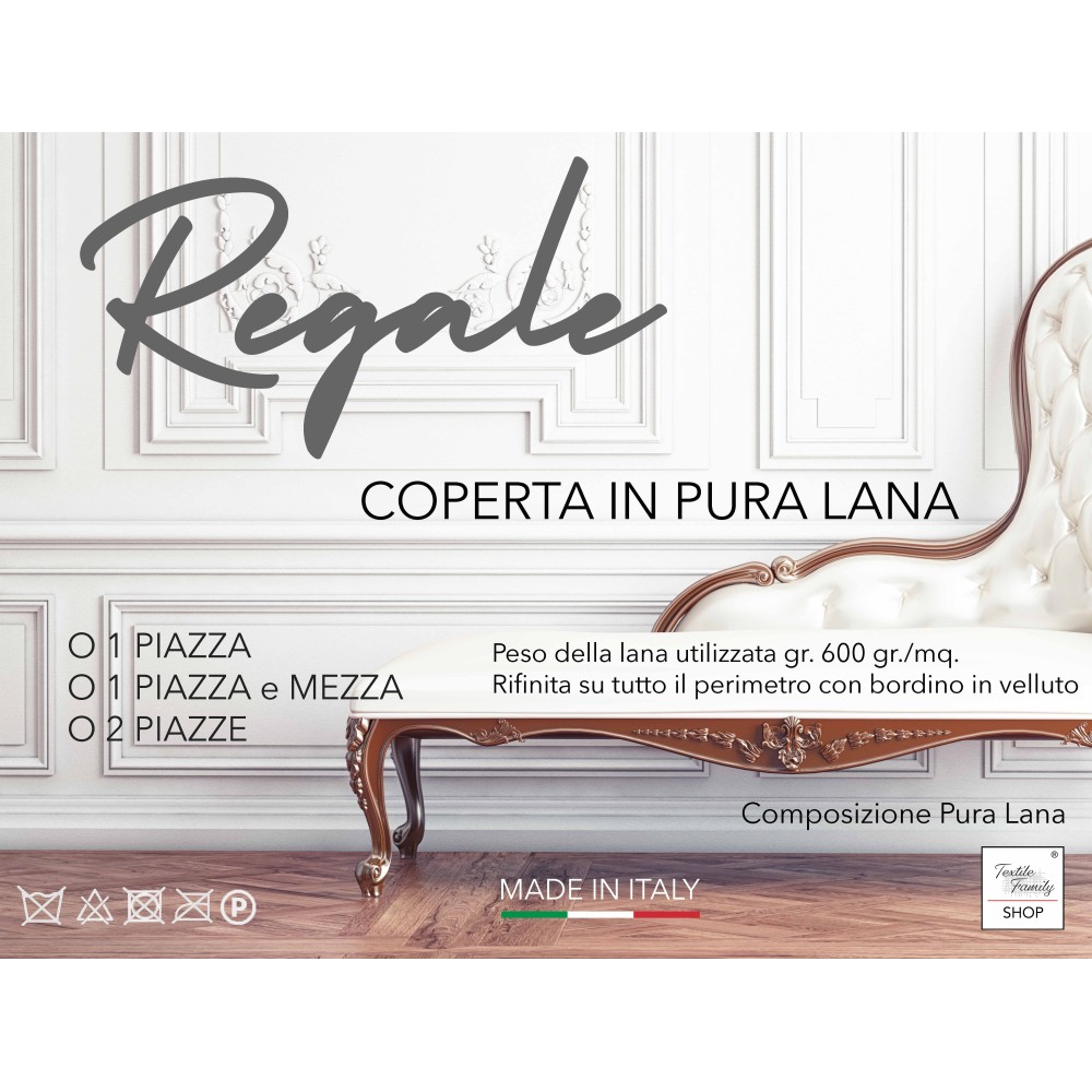 MANTA DE PURA LANA ROYAL VIRGIN Doble