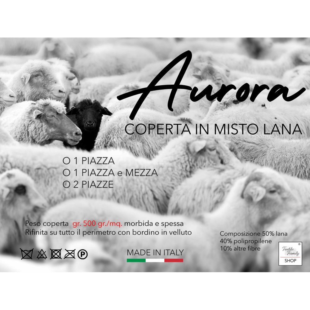 COUVERTURE EN mélange de laine AURORA WINTER
